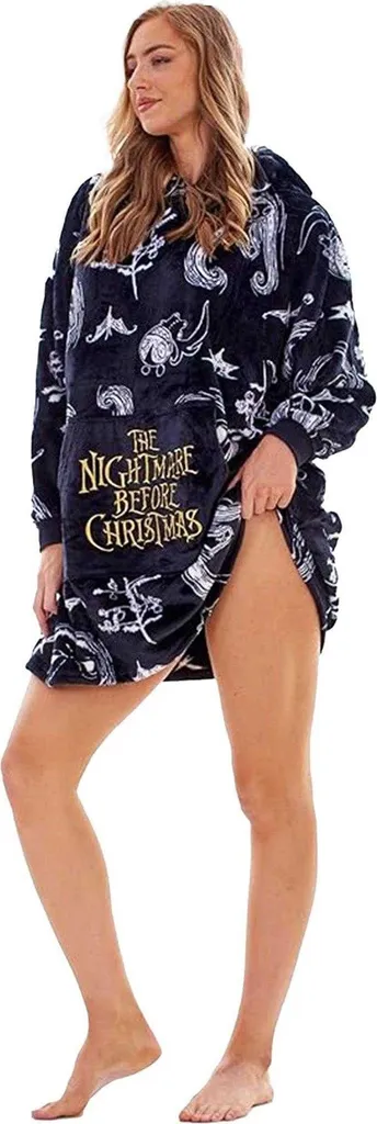 Sweat à Capuche Oversize Doux avec Doublure Sherpa Moelleuse Noir et Blanc