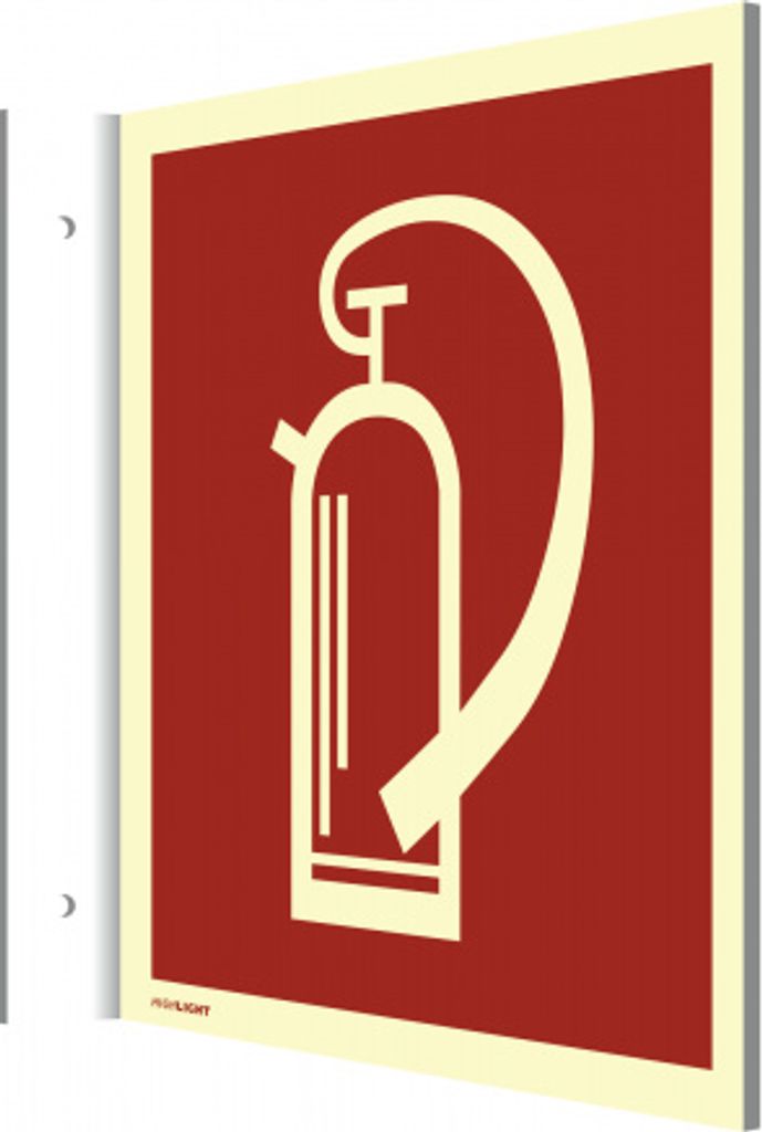 Dreifke Schild Feuerlöscher | extra langnachleuchtend | ASR A1.3 (2007) BGV ... Fahnenschild | 200x200 | PVC