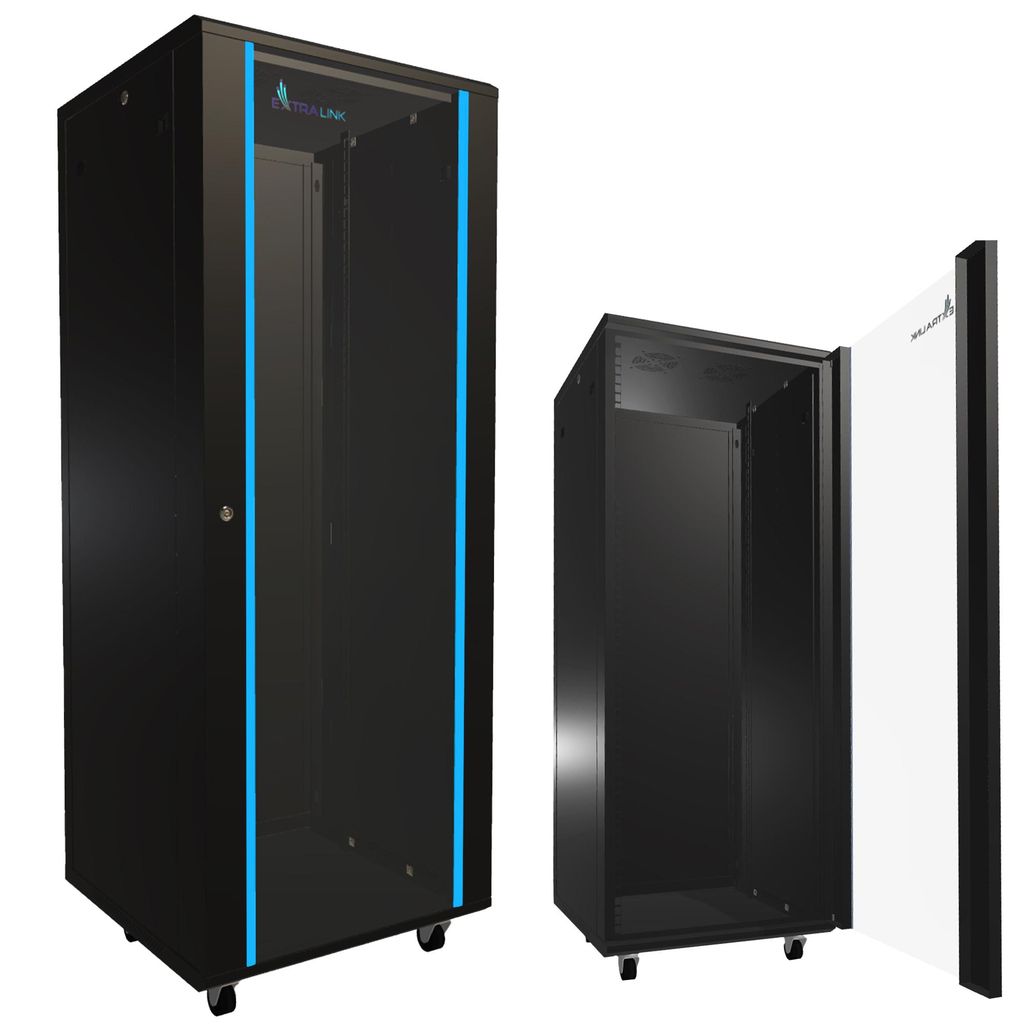 Extralink 32U Rackkast 600 x 600 mm, Zwart, Vrijstaand, 600 Productafbeelding 