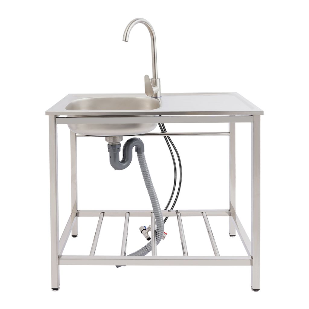 Küchenspüle  Edelstahl max 40kg  Freistehende Spüle Silber Produktbild 
