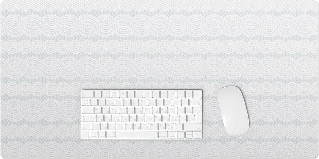 Wellenförmige Retro-Linien – Schreibtischunterlage – Rutschfeste Tischunterlage – Schreibtischmatte für Büro & Zuhause – Schreibunterlag...