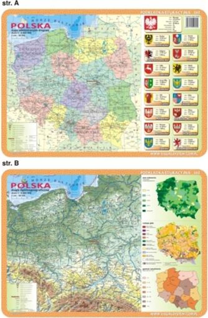 Visual System Podkładka edukacyjna mapa Polski