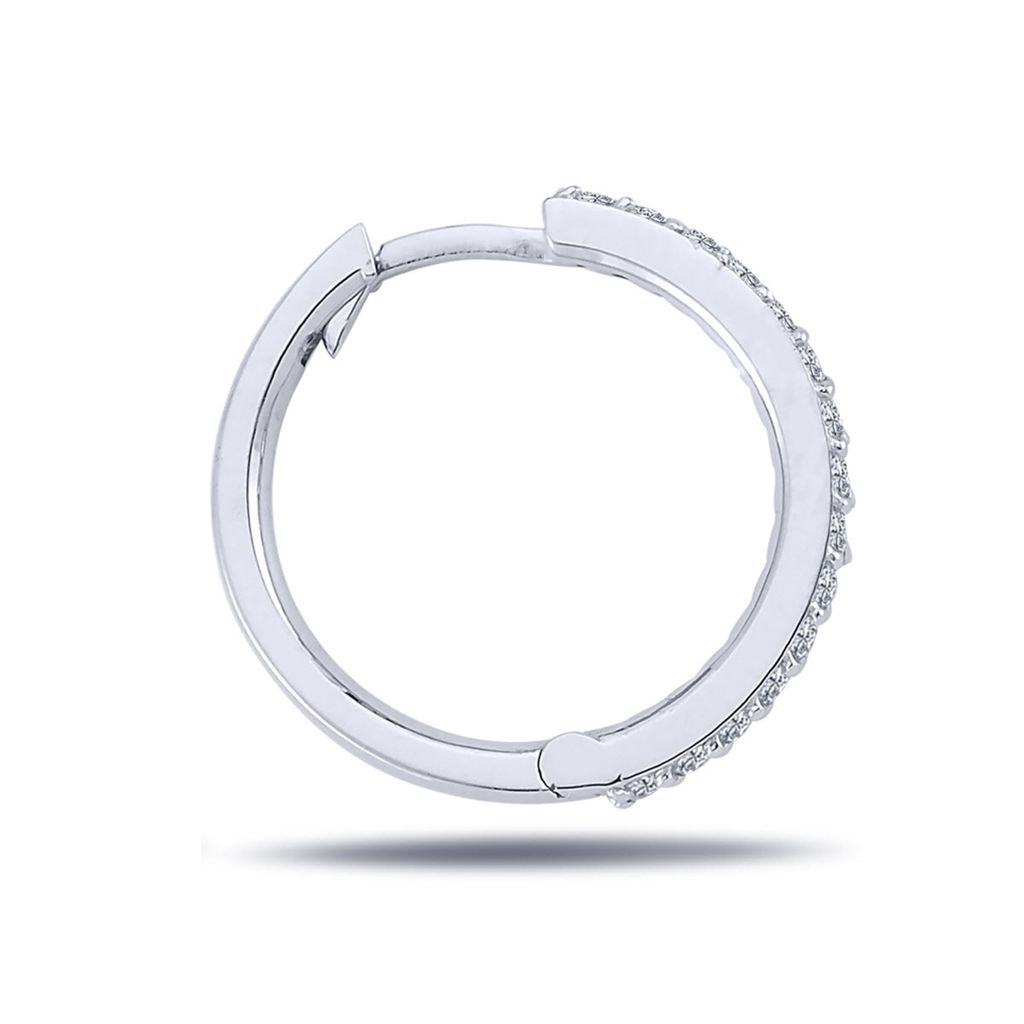 Diamant Herren Creole Brillant-Schliff in 14 karat Weißgold Produktbild 