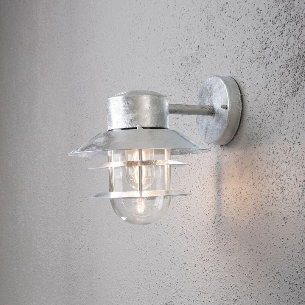 Konstsmide Modena Wandleuchte galvanisierter Stahl, klares Produktbild 
