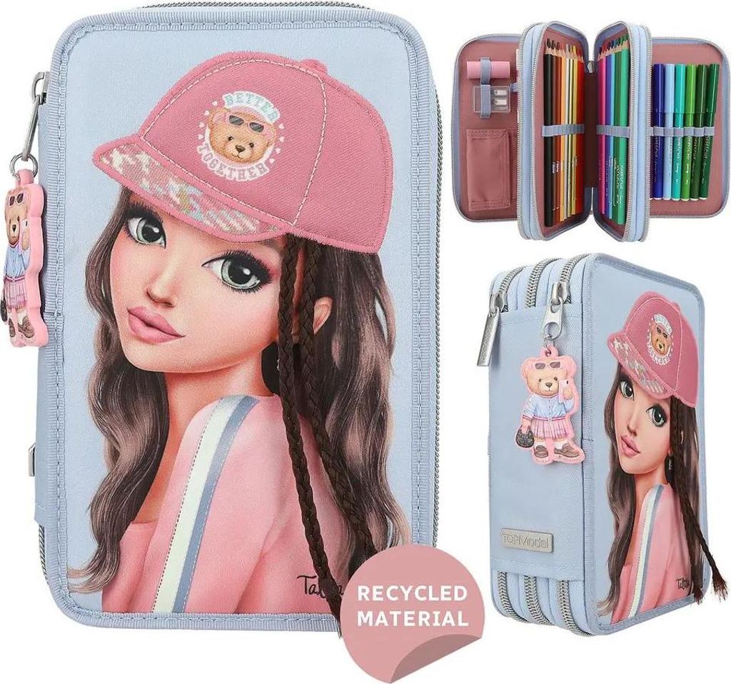 Depesche TOPModel 3 Fach Federtasche mit Applikation TEAM Produktbild 
