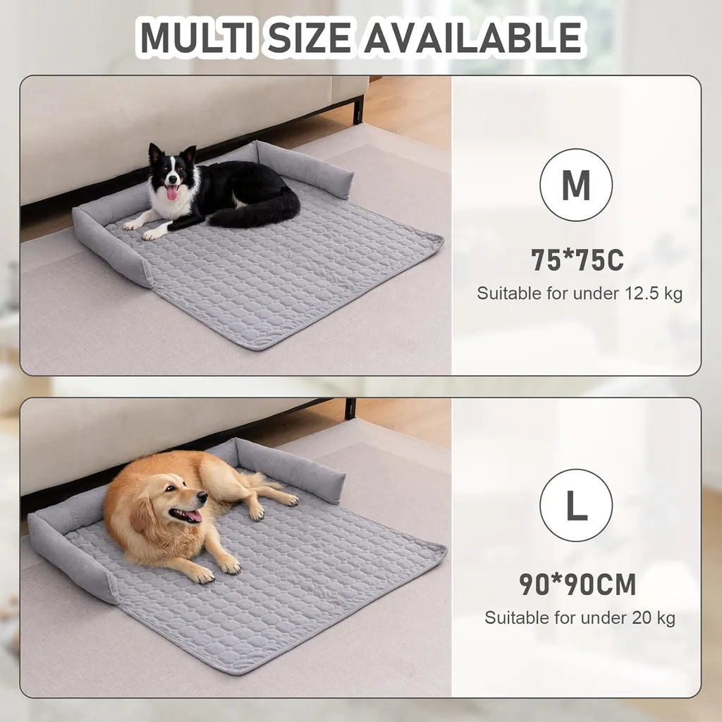 Couverture pour chien spécial canapé - Lit d'appoint lavable gris - 2