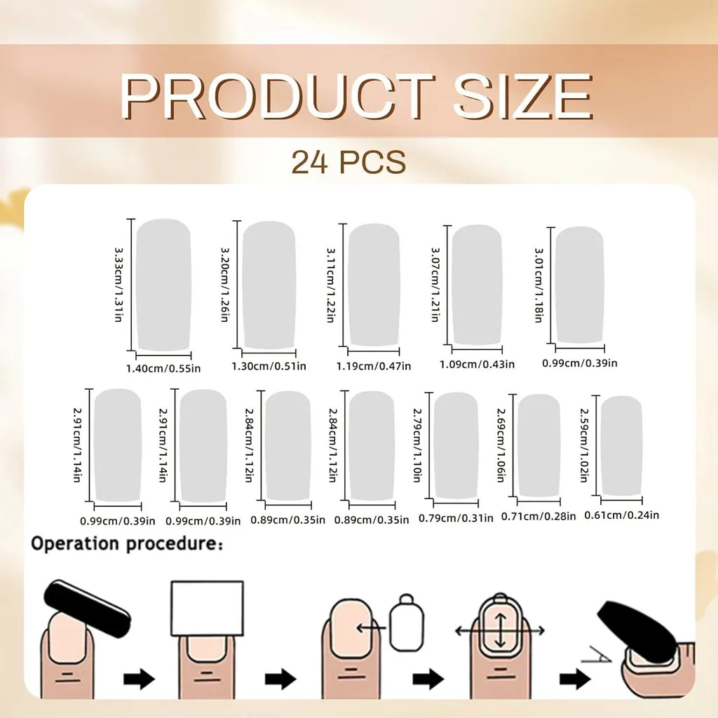 24 pezzi Leopard French Tip Press on Nails Set - 2