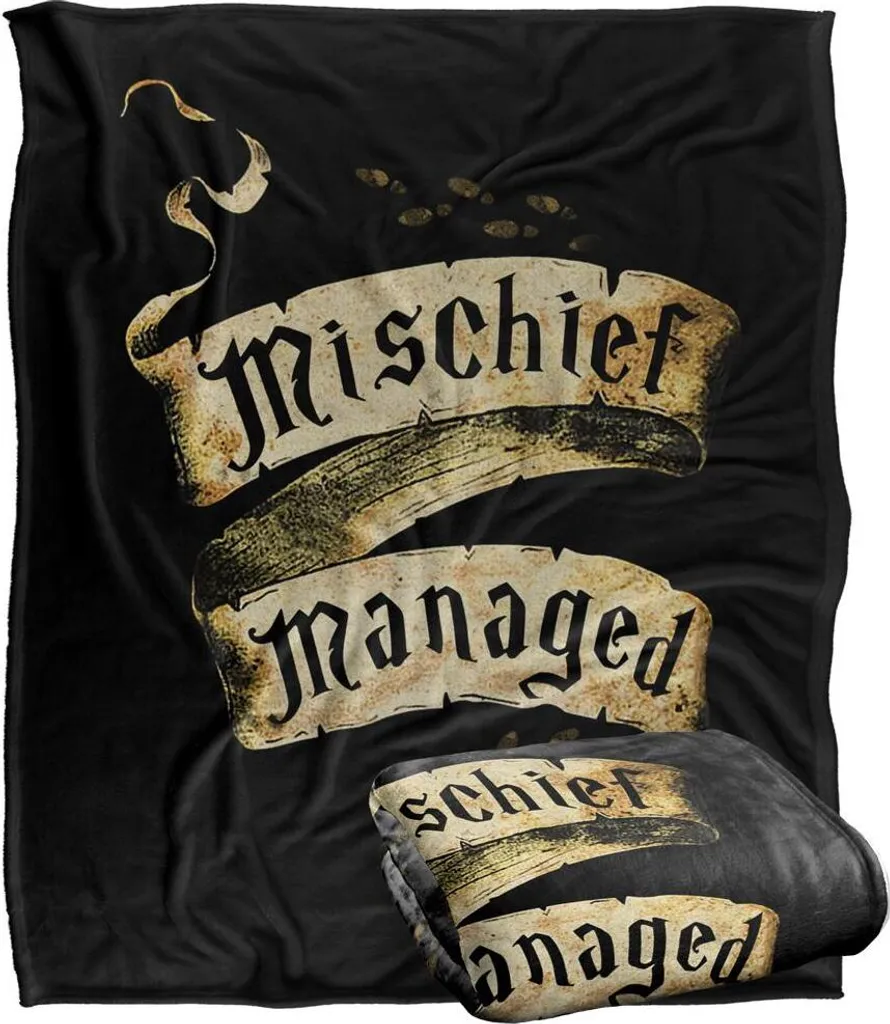 Plaid Harry Potter Mischief Managed jeté de lit imprimé coloré