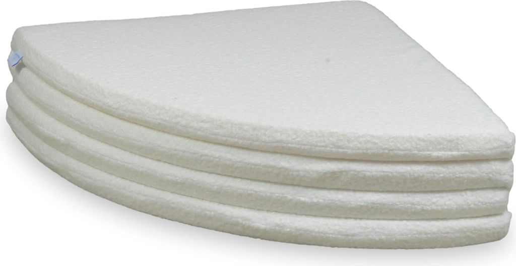 Spielmatte 160cm für Kinder rund faltbar – Bouclé Weiß