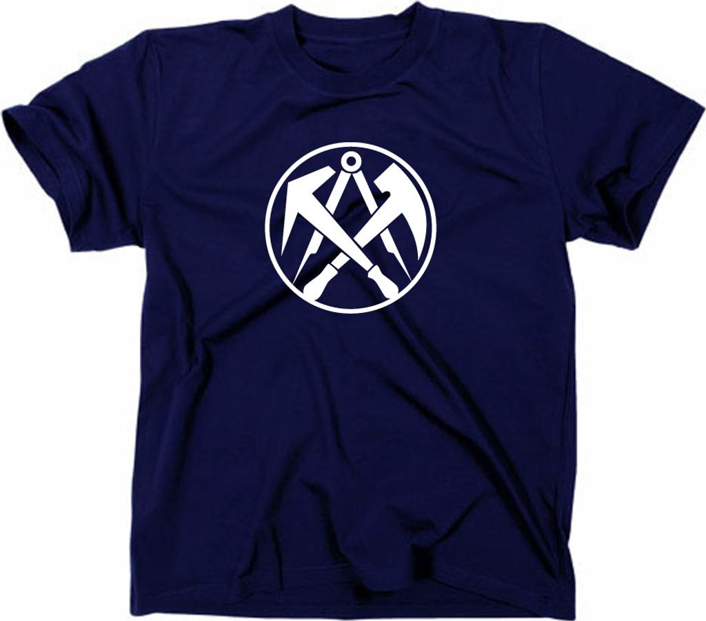 Styletex23 T-Shirt Dachdecker Zunft Logo, navy, XL