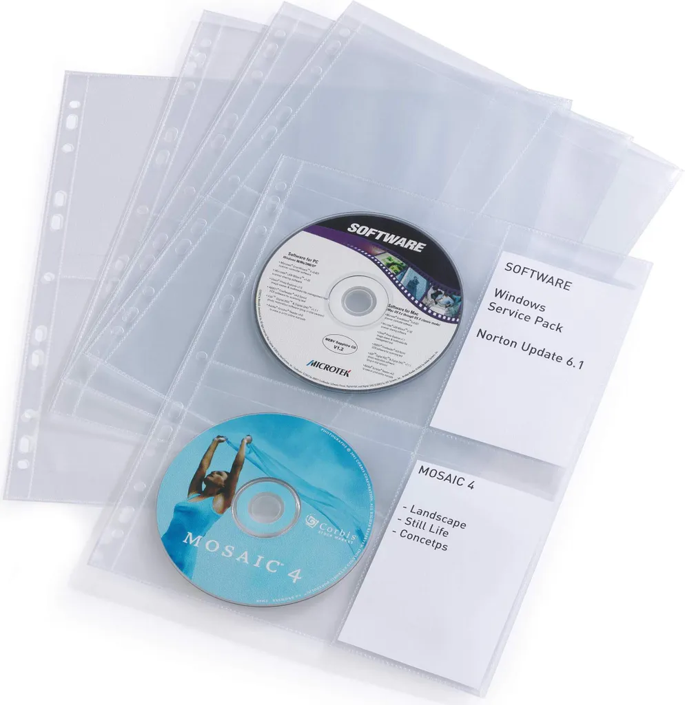 Buste DURABLE 523819: Salva Spazio per 40 CD e DVD - Trasparente