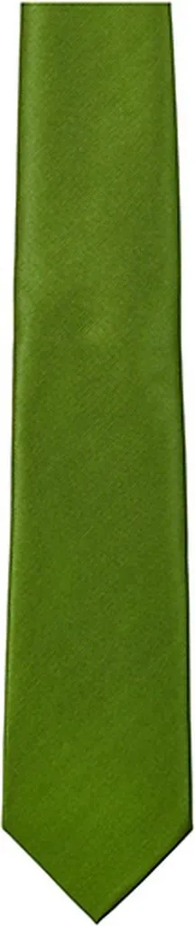 Cravatta Verde Oliva Twill 144x8,5cm | Accessorio Uomo Formale