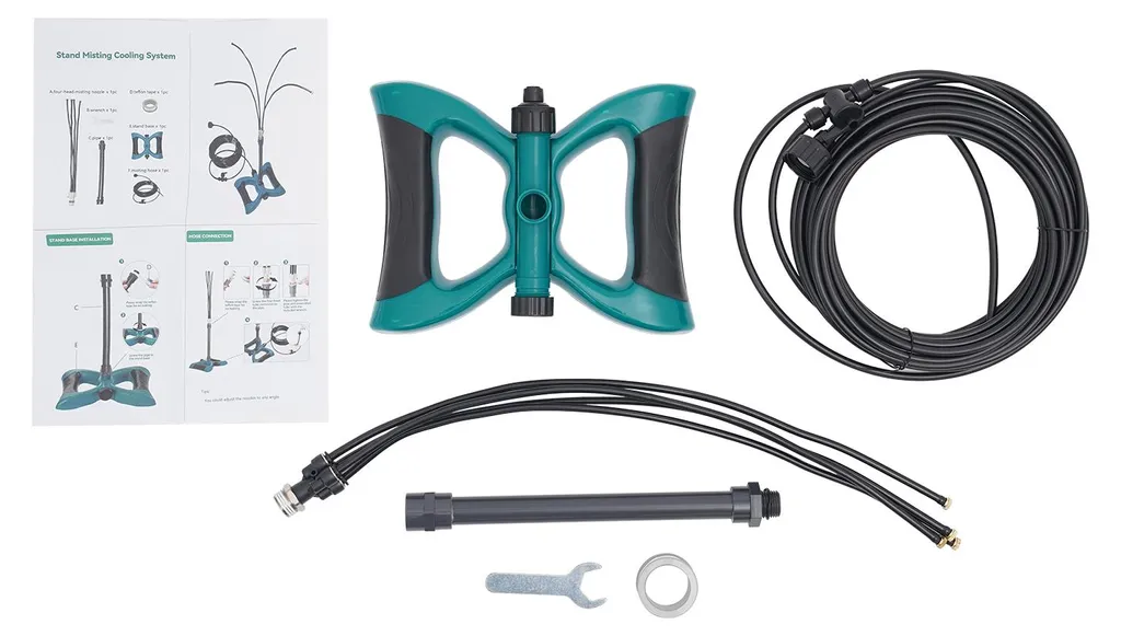 Kit de Brumisation Extérieur pour Pergola et Parasol avec Débit Variable