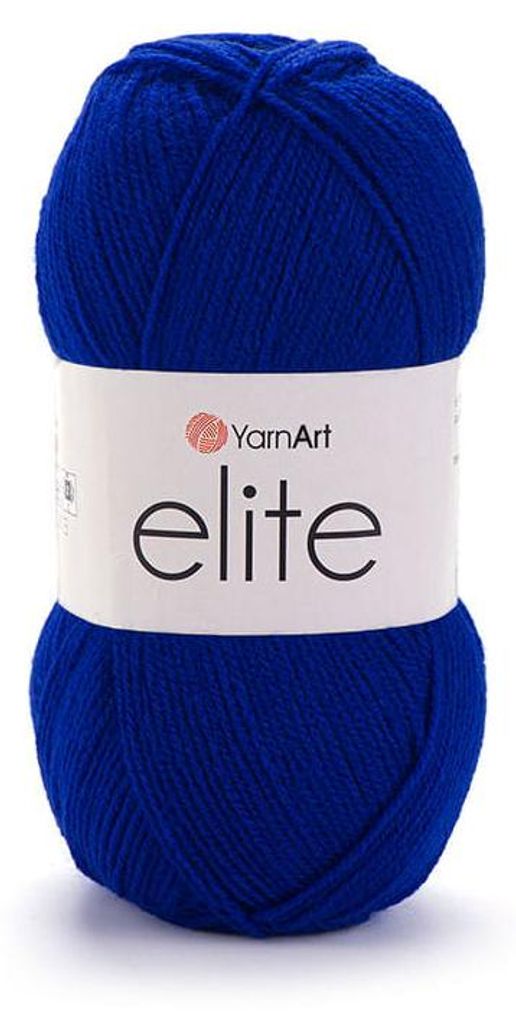 YarnArt Elite Acrylgarn 100g/300m Kobaltblau – weich & Produktbild 