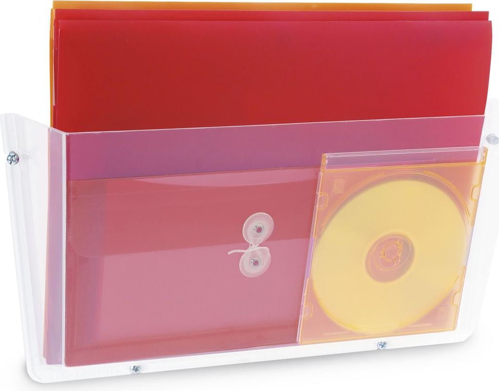 Magnetoplan 63201 Bruchsicherer Wandprospekthalter ''DocuPocket'', A4 Querformat