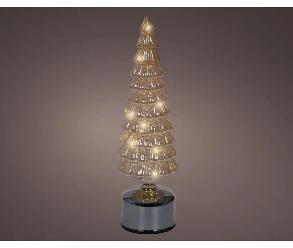 Arbre micro-LED Lumineo D10H34cm 15L Ambre et Blanc chaud déco