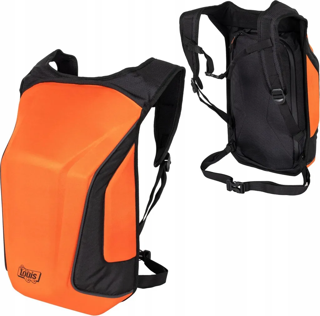 Sac à dos moto Bosse dure 18L orange haute visibilité rigide
