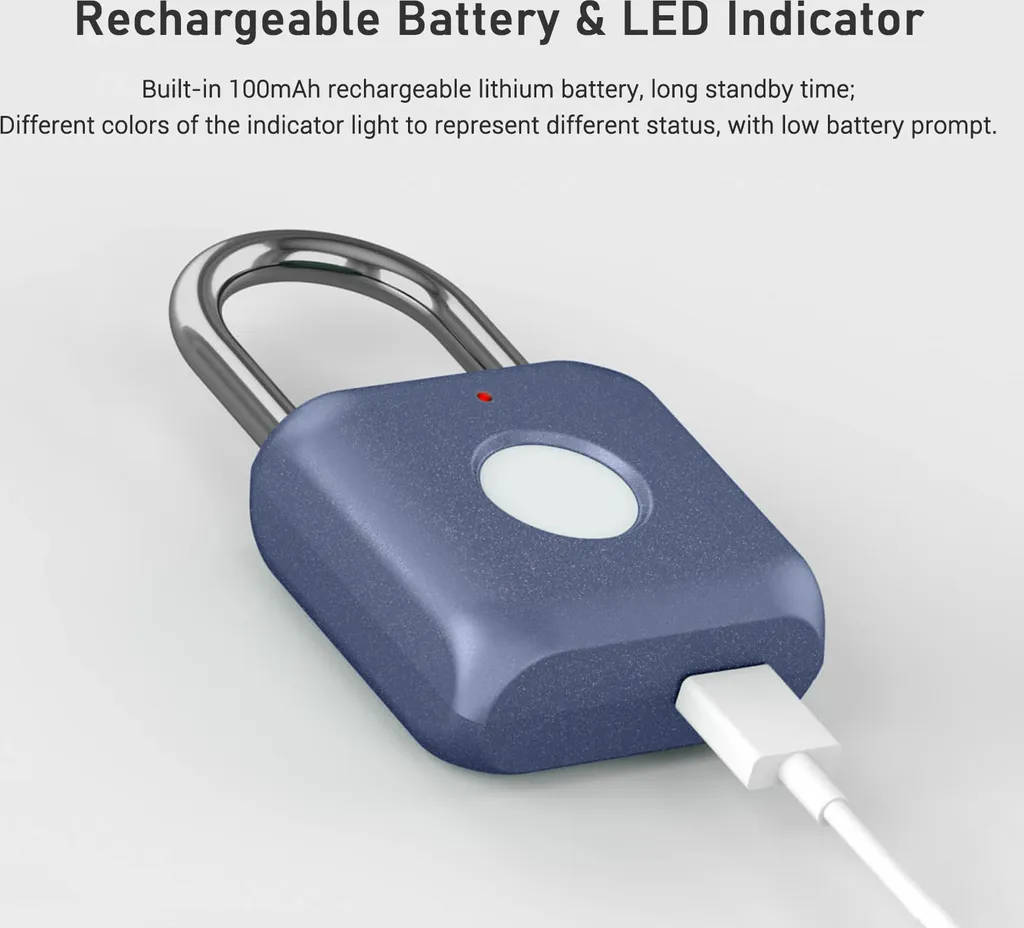 Smart Lock Impronta Digitale USB - Mini Lucchetto Sicurezza 508DPI - 5