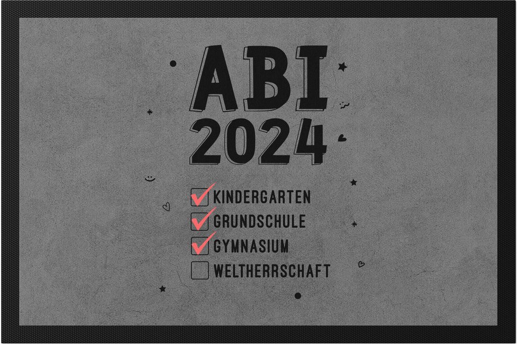 Abitur 2024 Weltherrschaft Fußmatte Abitur Abi Abiprüfung Geschenkidee