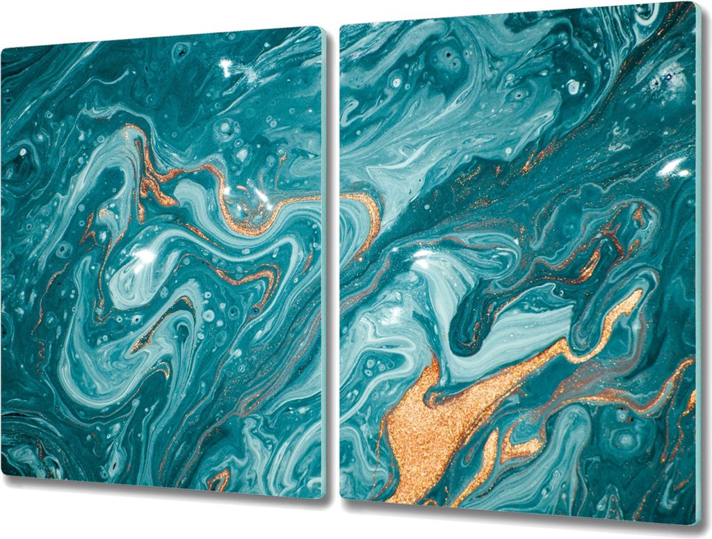 Coloray Hackbrett Küchenbrett Kochplattenabdeckung Schneidebrett Herdabdeckplatte 2x40x52 cm - Deutsch Abstraktion