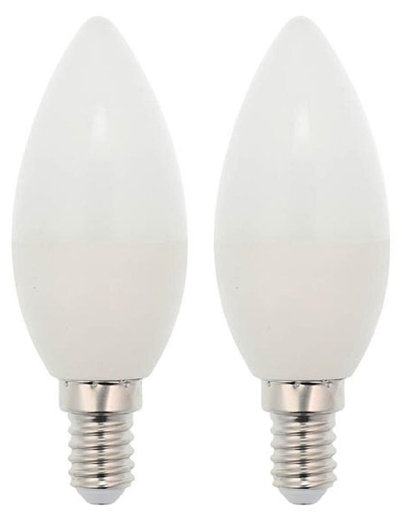 VITO LED-Kerzenlampe C37 E14 - 7 W (ersetzt 50 W) - 533 lm - 6400 K - 220-240 V - Ø 37 mm - Energieeffizient - 2 Stück