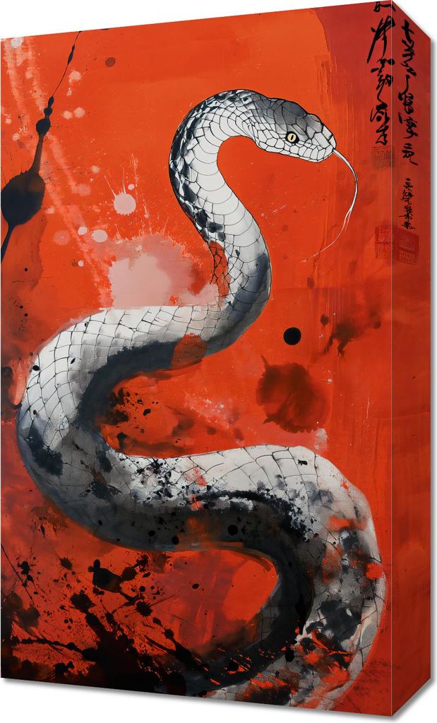 Bild 30x50cm Drachenatem Schlange