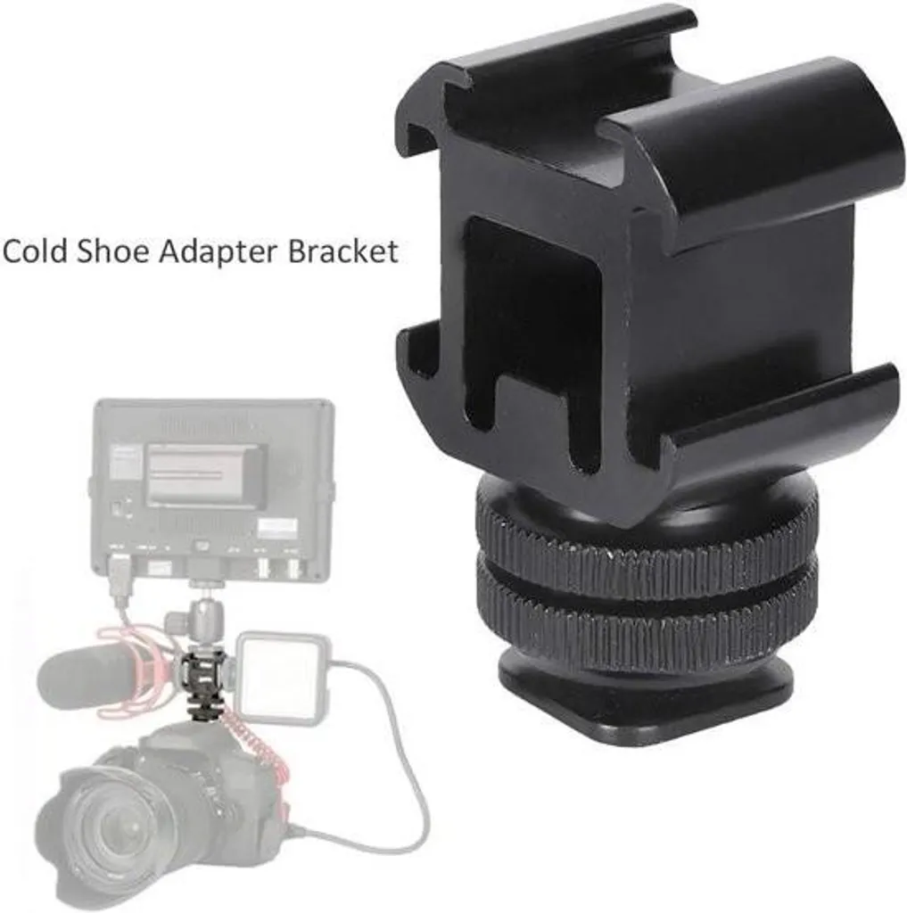 Adaptateur griffe flash 1/4 double filetage mâle pour boîtier photo