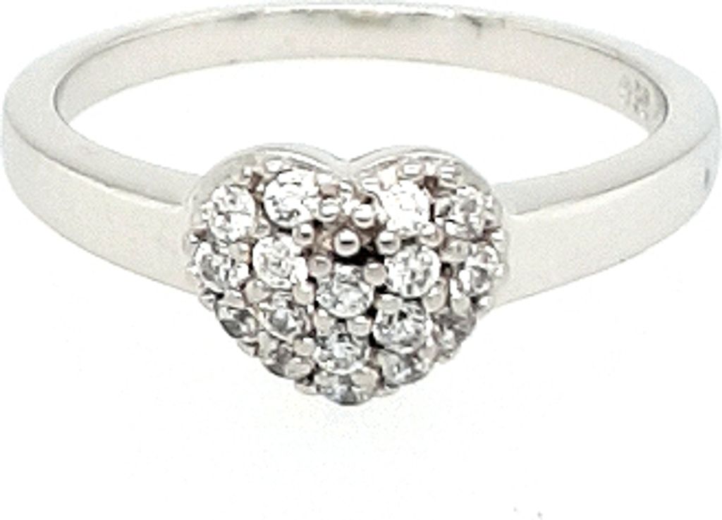 JuwelmaLux Herz Ring Sterling Silber 925 mit Zirkonia JL10-07-2014 50