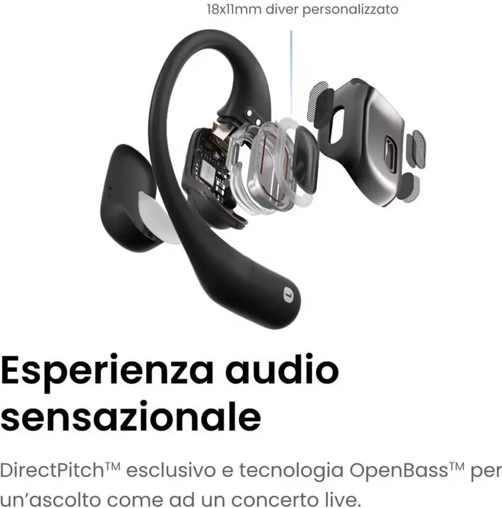 Offerta Shokz OpenFit Nero | Auricolari a Clip Bluetooth Originali - 31