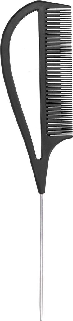 Haarsträhnenkamm mit Stiel, antistatisch, für Friseursalons und Zuhause (Schwarz)