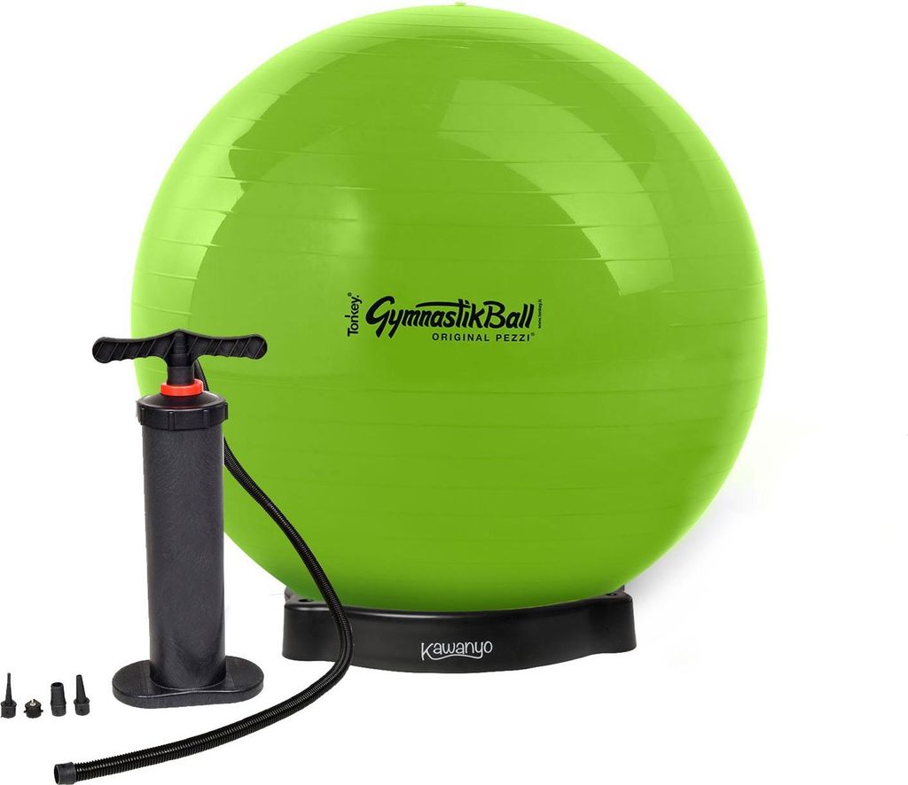 Original Pezziball STANDARD m. Standpumpe und Ballschale - apfelgrün