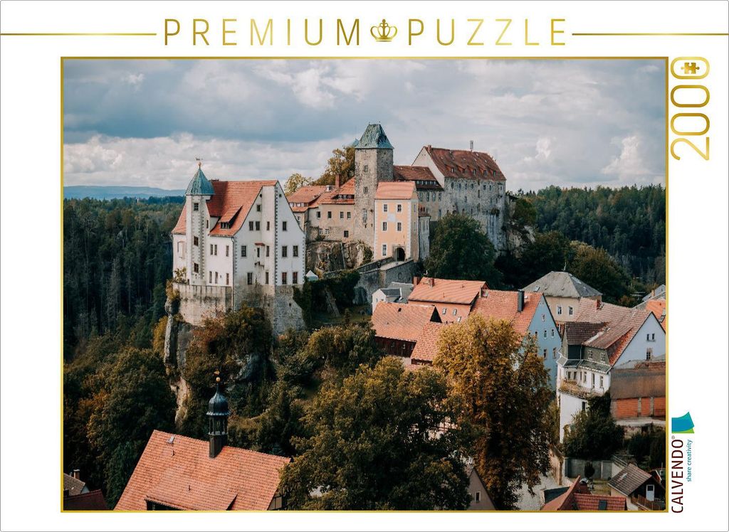 CALVENDO Puzzle Burg Hohnstein | 2000 Teile Lege-Größe 90x67cm Foto-Puzzle für glückliche Stunden