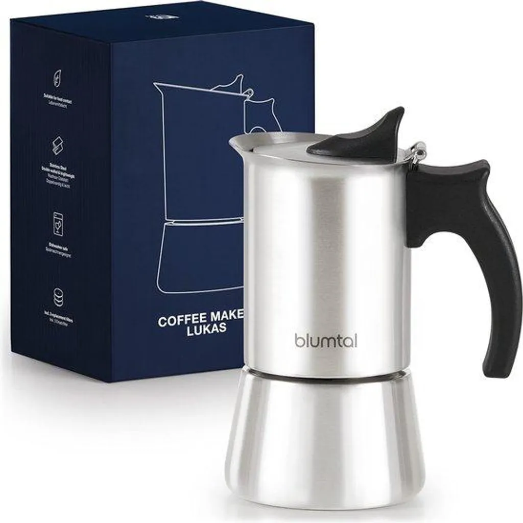 Cafetière de Voyage 4 Tasses pour Bivouac - Inox Robuste et Induction