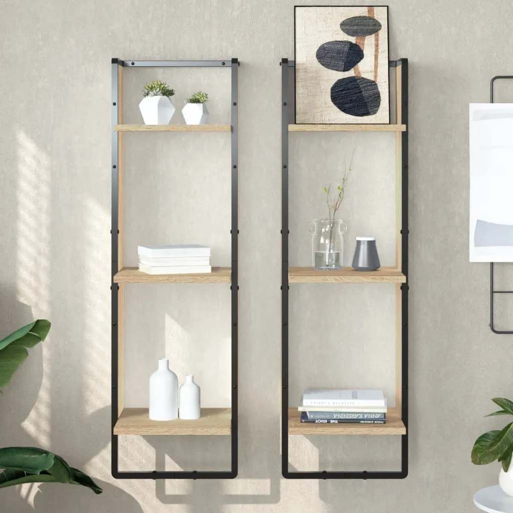 Scaffale a Parete Rovere Sonoma Maison Exclusive 30x25x100 cm Arredo Casa