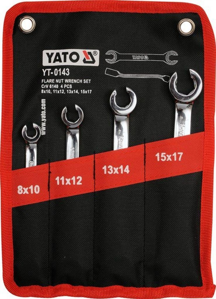 YATO Offene Ringschlüssel 8-17 mm, 4-teiliges Set für Produktbild 