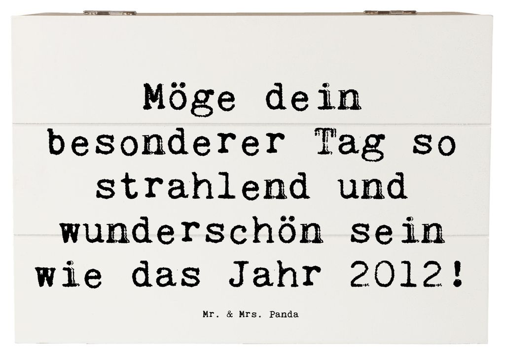 Mr. & Mrs. Panda Box Spruch 2012 Geburtstag 22 x 15 cm - Weiß - Geschenk, Erinnerungsbox, Erinnerungen, Happy Birthday, Geburtstagsgeschenk, fotob...