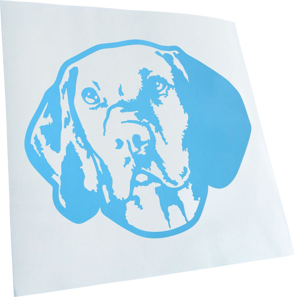 Kiwistar - Autoaufkleber - vizsla Hund - Lichtblau - 30x25cm - Aufkleber für Auto, Laptop, Fahrrad, LKW, Motorrad mehrfarbig JDM Decal Racing