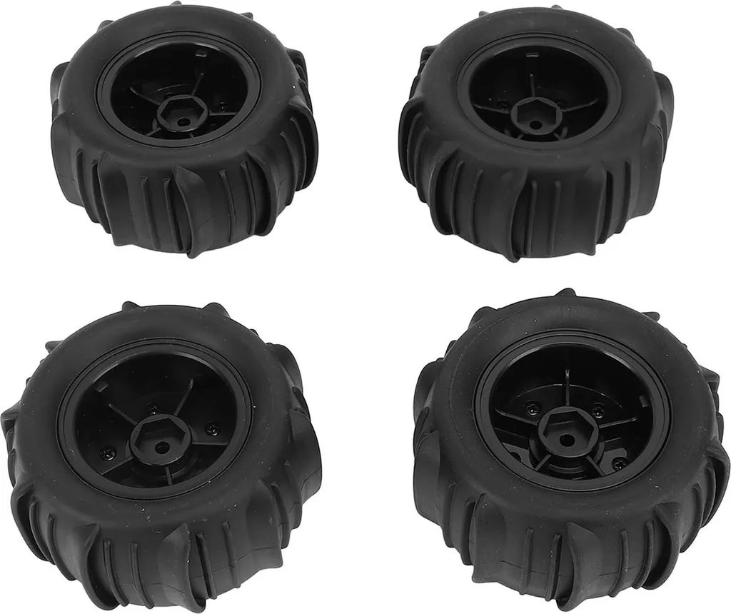 Pneus Tout-Terrain pour Voiture RC 1/14 - Set de Roues Wltoys 124008