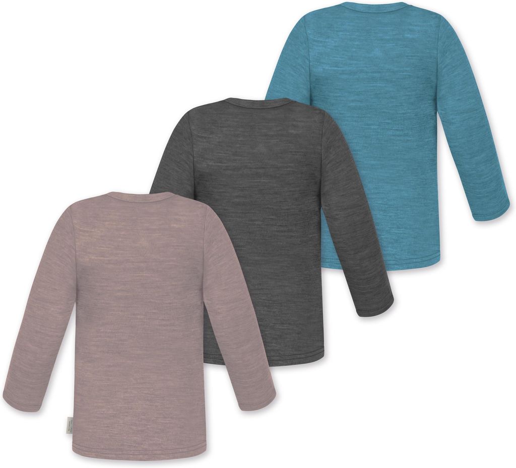 normani 3er Pack Baby Merino Longsleeve