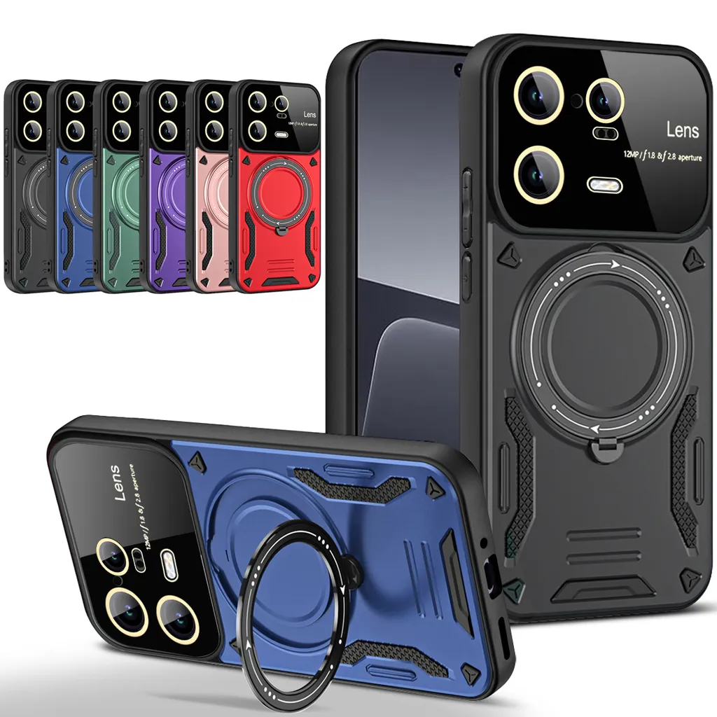 Custodia Protettiva Xiaomi 13 Pro Oro Rosa - Guscio Doppio Strato Anello