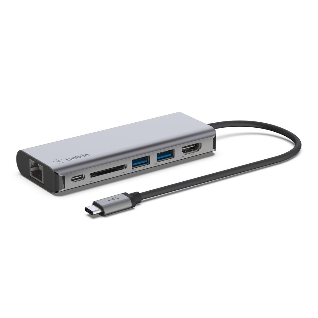 Belkin CONNECT USB-C 6-in-1 Multiport-Adapter    Produktbild 
