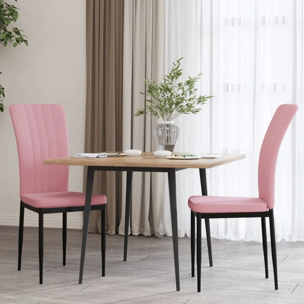 Set 2 Sedie Velluto Rosa The Living Store | Comode e Facili da Pulire
