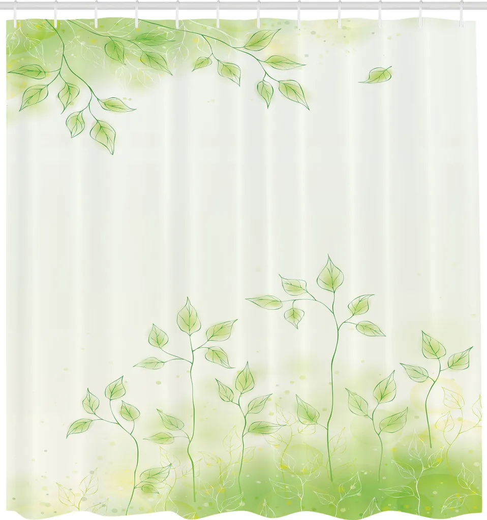 Tenda Doccia 175x240 Foglie Pastello | Design Botanico ABAKUHAUS