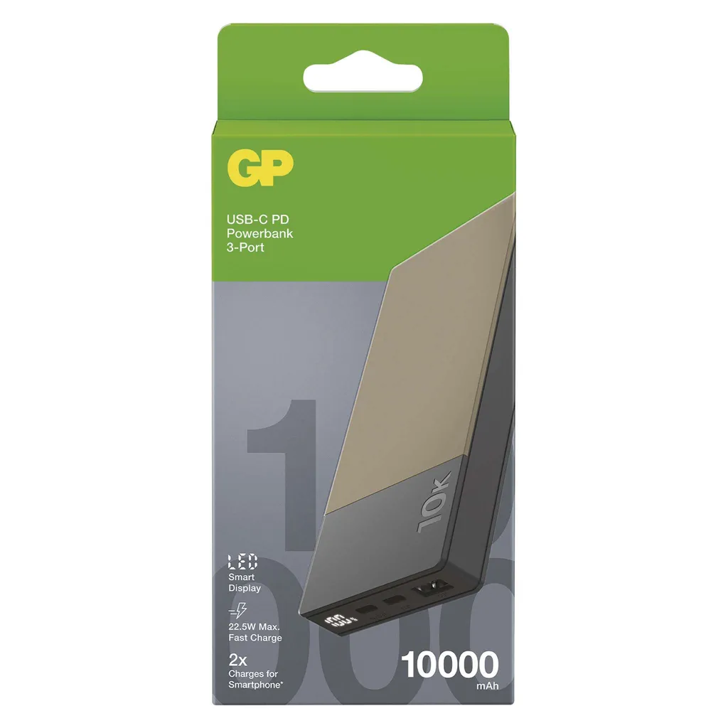 GP Powerbank M2+ 10000 mAh Beige avec Indicateur LED et Format Mini - 7
