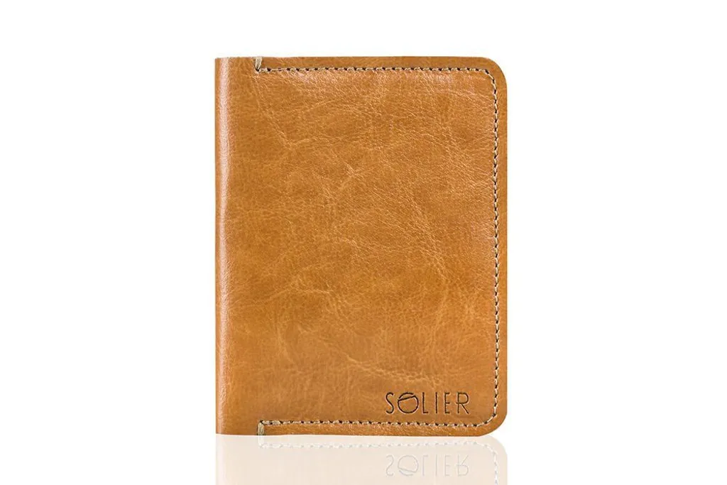 Portafoglio Viaggio Slim Solier SW10 Pelle Leggera e Sicura