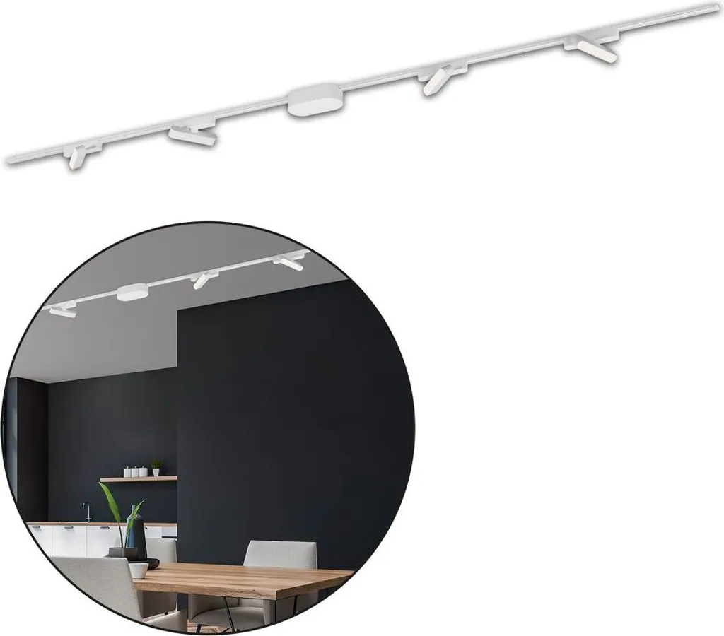 Sistema di binari Briloner Luxtrail, set completo, 4x LED tracklight, bianco