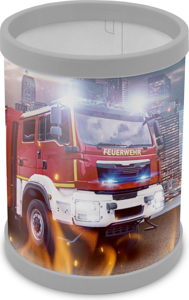 itenga Stifteköcher Motiv Feuerwehr Höhe 10 cm Durchmesser Produktbild 