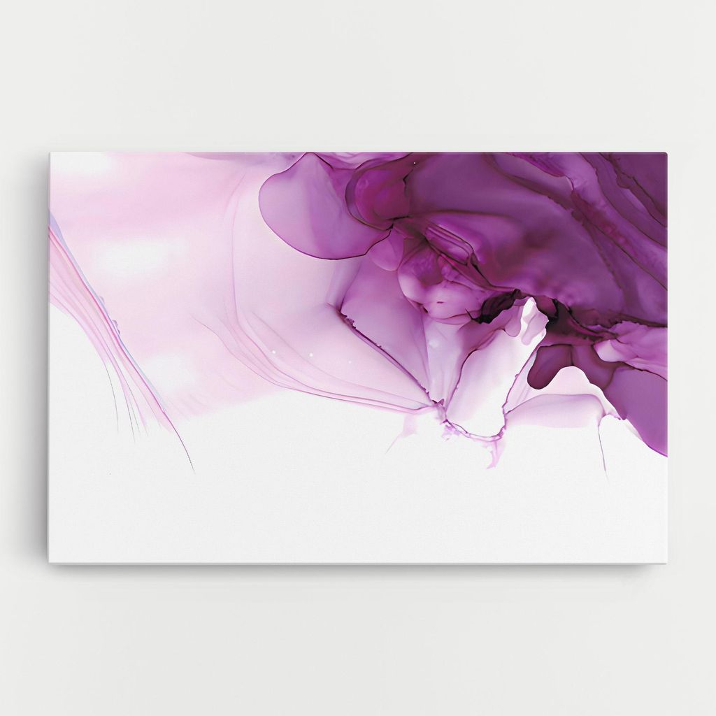 ARTHUB Leinwandbild 30x40 cm, Purple Ink Marble | Wohnzimmerdekoration, Hängende Bilder, Wanddekoration, Heimdekoration, Abstrakte, Marmor