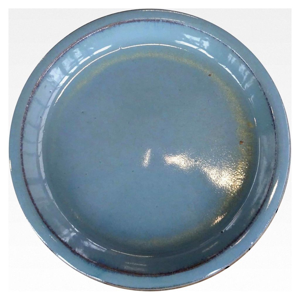 Teller/Untersetzer jade, blau, glasiert 49cm