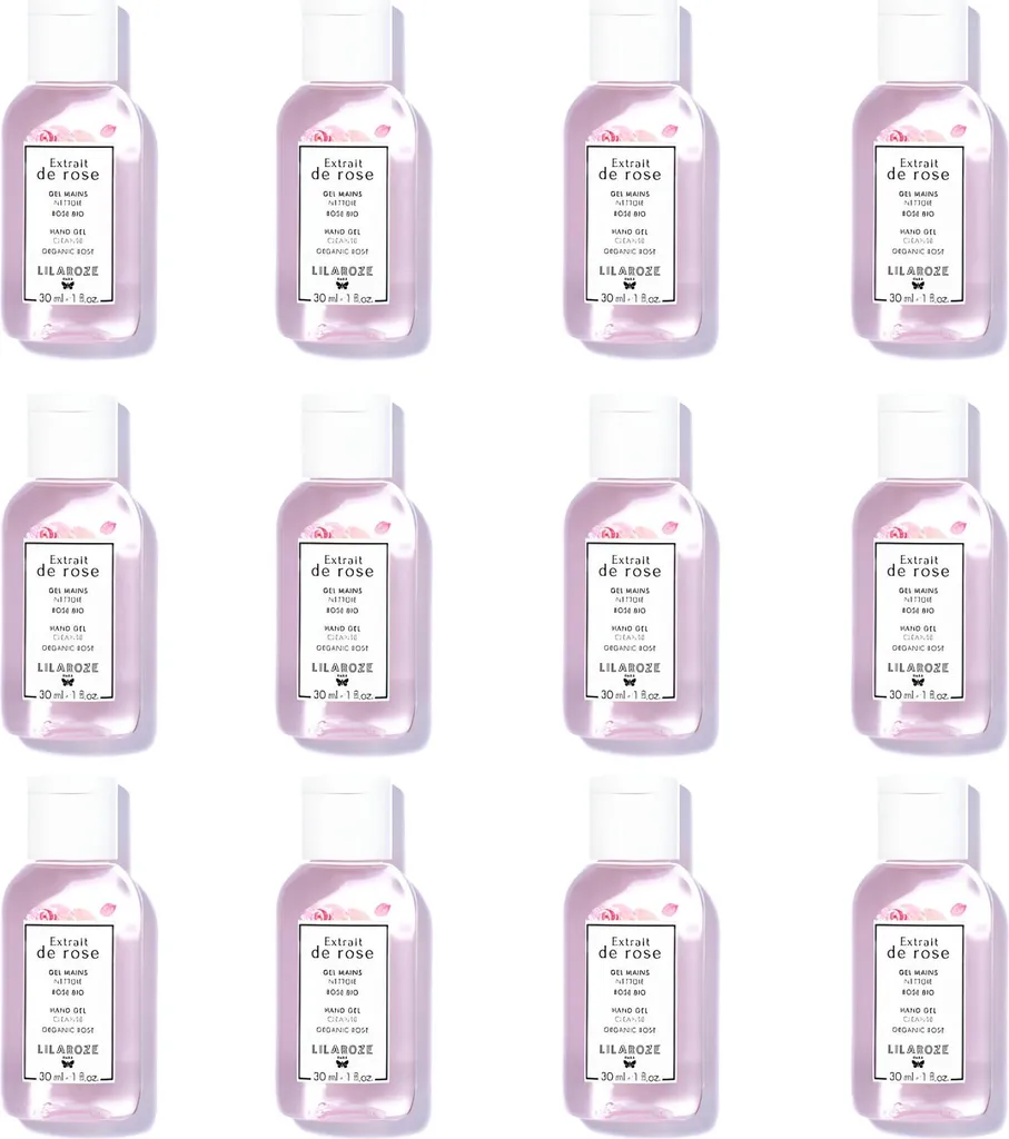 Set 12 Gel Mani Lilaroze Paris Rosa - Detergente Idratante da Borsa